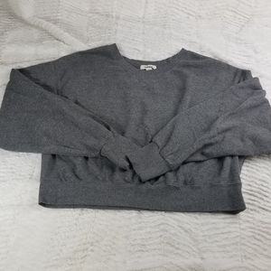 Garage grey cropped sweatshirt